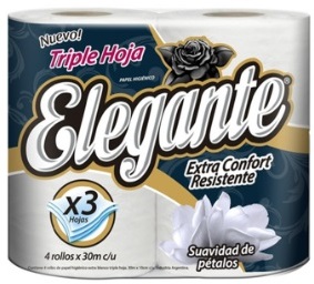 Papel higienico triple hoja 4x30 (6) - Elegante