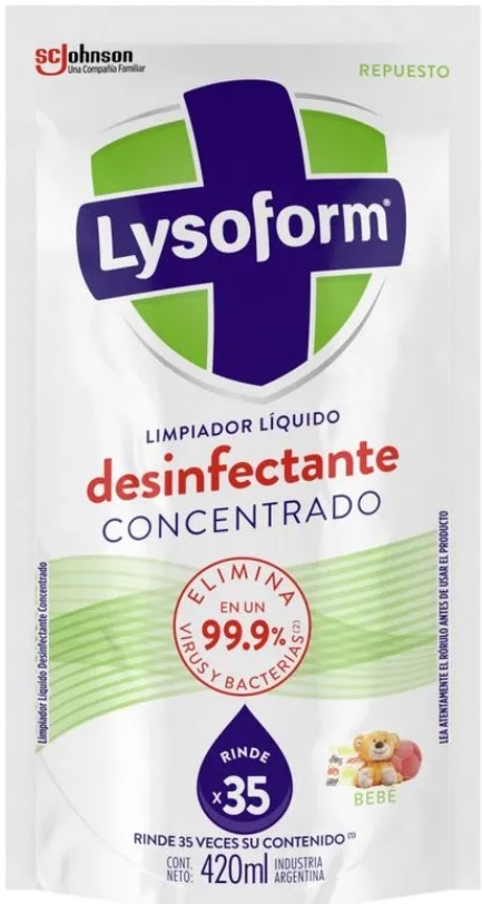 Repuesto desinfectante de piso bebe doy pack x 420 ml - Lysoform