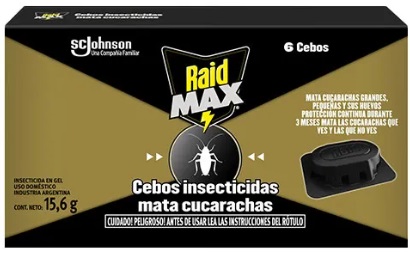 Cebos mata cucarachas max (6 cebos) - Raid