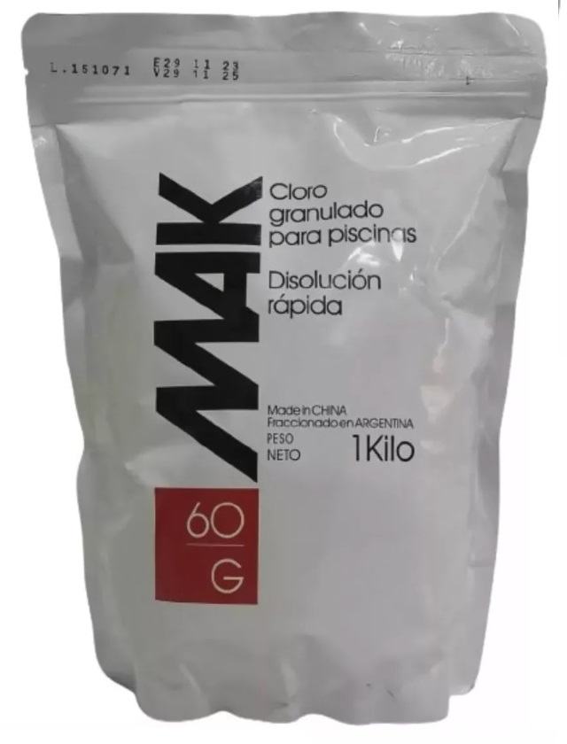 Cloro granulado rapido x Kg - Makinthal Mak32