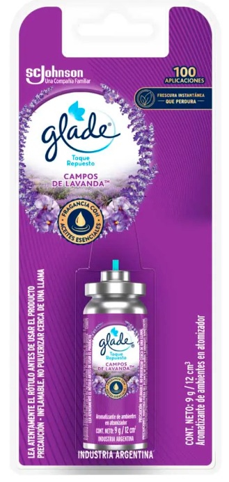 Repuesto desodorante de ambiente toque x 9 gr - Glade