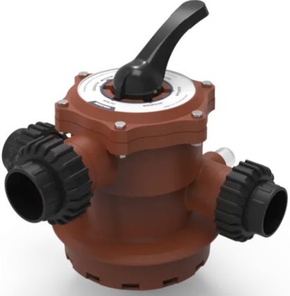 Multivalvula de 6 vias 1 ½" con uniones (marron) - Vulcano 13591c