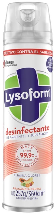 Desinfectante en aerosol frutal x 360 cc - Lysoform