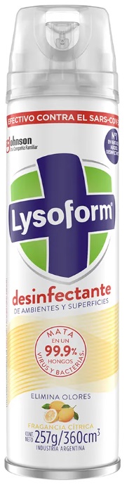 Desinfectante en aerosol citrica x 360 cc - Lysoform