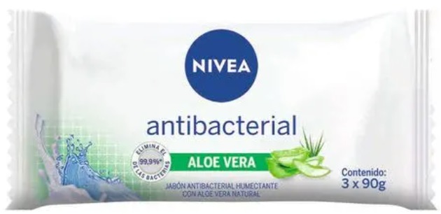 Jabon antibacterial aloe vera 3 unidades x 90 gr - Nivea