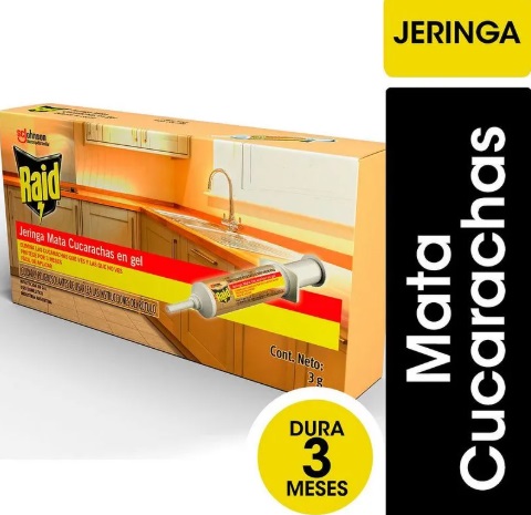 Jeringa mata cucarachas en gel x 3 gr - Raid