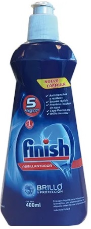 Lavavajillas liquido botella abrillantador/secante x 400 ml - Finish