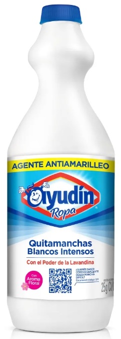 Lavandina quitamanchas ropa blanca x 1 lt - Ayudin