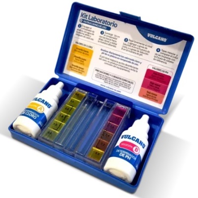 [371*Lab*134100] Laboratorio kit analizador de cloro y ph - Vulcano 134100
