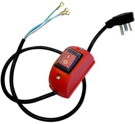 [185*Con*104060] Conjunto interruptor con ficha, cable y terminales - Vulcano 104060