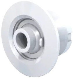 [1233*Ret*11703B] Retorno orientable aro fijo blanco para hormigon rosca hembra 1 ½" - Vulcano 11703b