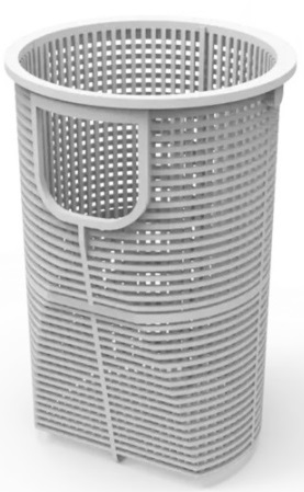 [116*Can*239018] Canasto para bomba bac 2 y 3 hp (blanco transparente) - Vulcano 239018