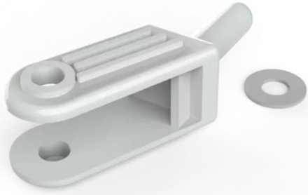 [1279*Hor*232003] Horquilla con seguro para barrefondo 8 ruedas giratorias - Vulcano 232003