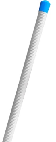 [424*Man*111010] Mango aluminio fijo estriado ø 19 mm x 1.50 mts - Vulcano 111010