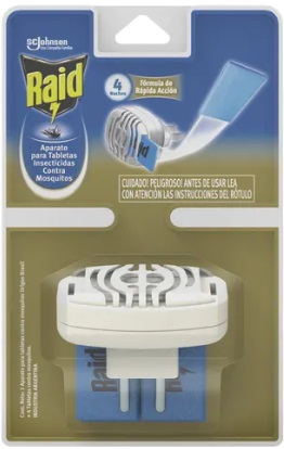 [764*Apa*0176392*1150] Aparato insecticida + 4 tabletas rapida accion - Raid