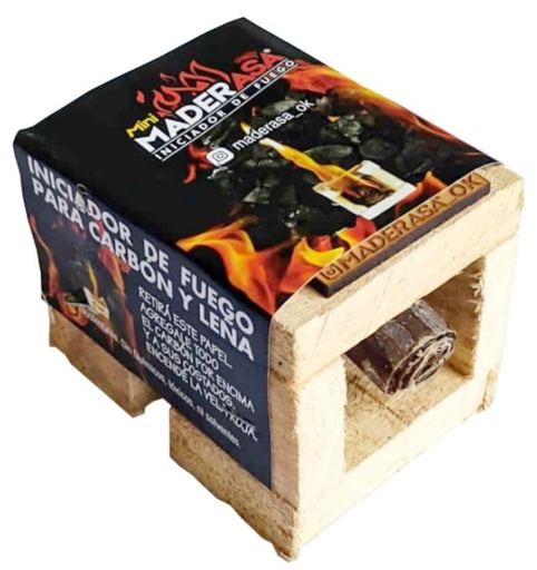 [113*Caj*0] Cajita autoencendido chica - Iniciador de fuego - Maderasa