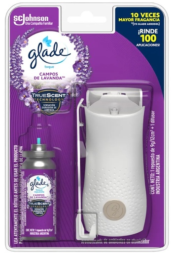 Desodorante de ambiente toque x 9 gr + atomizador - Glade
