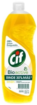 [1189*Det*0165445] Detergente bio active gel limon (poder x 5) x 500 ml - Cif