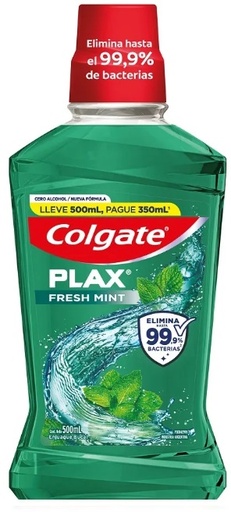 [253*Enj*0117095] Enjuague bucal plax fresh mint - Colgate