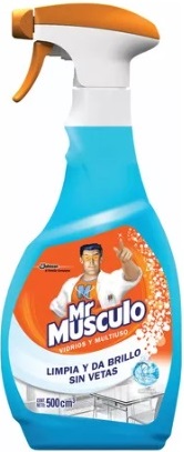 [743*Gat*0104236*810] Gatillo limpia vidrios multiuso da brillo sin vetas x 500 cc - Mr. Musculo
