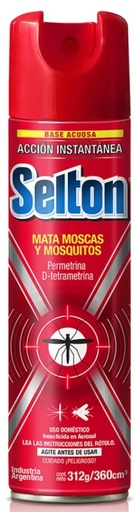 [629*Sel*0173304] Insecticida mata moscas y mosquitos accion instantanea x 360 cc - Selton