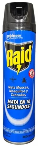 [541*Rai*0103930*1066] Insecticida azul mata moscas, mosquitos y zancudos x 380 cc - Raid