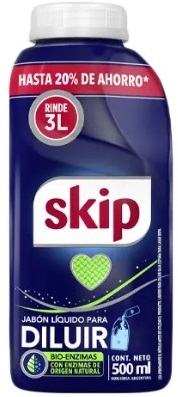 [742*Jab*0173859] Jabon liquido para diluir x 500 ml (Rinde 3 Lts) - Skip