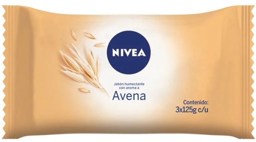 [358*Jab*0*83365] Jabon humectante Avena 3 unidades x 125 gr - Nivea