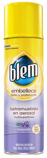 [79*Ble*0132042*108] Lustramuebles aerosol lavanda x 360 ml - Blem
