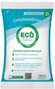 [400*Lim*391738] Limpia vidrios en sobre (Rinde 5 lts) - Ecomax