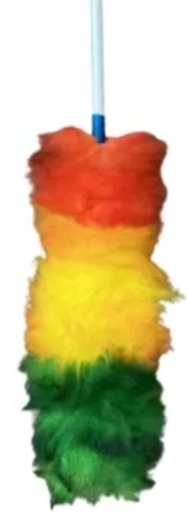 [512*Plu*10257] Plumero oveja lana multicolor -