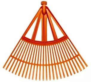 [548*Ras*66595] Rastrillo barre hojas grande naranja - Crecchio