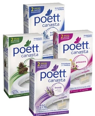 [959*Poe*0120584] Repuesto canasta surtido (primavera-pino y especias-lavanda-brisa polar) x 27,5 gr - Poett