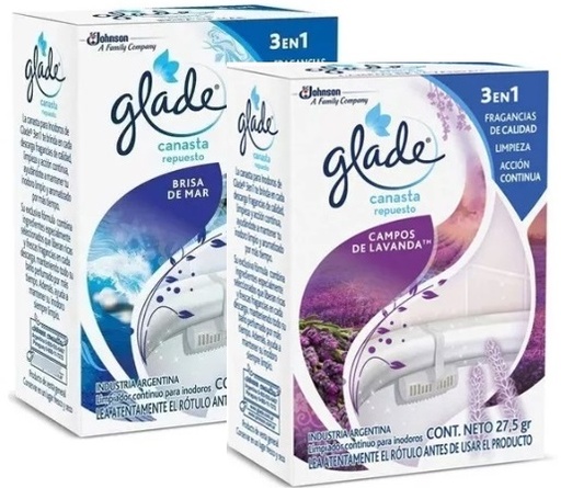 [319*Gla*0130609*761] Repuesto canasta campos de lavanda y brisa de mar x 27,5 gr - Glade