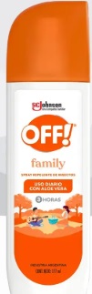 [1340*Off*0103882*1058] Repelente family con aloe vera spray x 177 cc - Off
