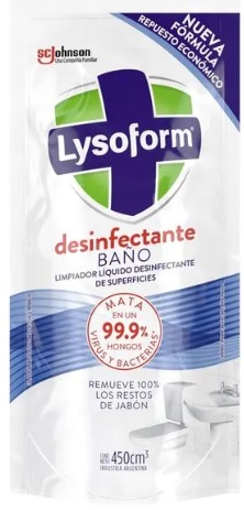 [738*Rep*0175996*883] Repuesto desinfectante baño doy pack x 450 ml - Lysoform