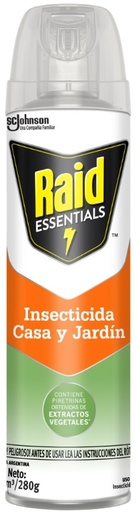 [1492*Rai*0178674*1049] Insecticida casa y jardin essentials con extractos vegetales x 360 cc - Raid