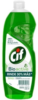 [1493*Det*0165447] Detergente bio active gel limon verde (poder x 5) x 500 ml - Cif