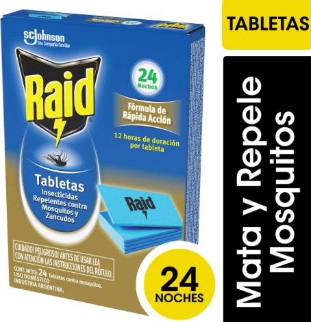 [1668*Rai*0175441*1151] Insecticida tabletas x 24 u - Raid