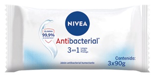 [1676*Jab*0*093545] Jabon antibacterial 3 en 1 x 3 unidades x 90 gr - Nivea