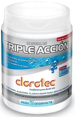 [1707*Pas*74050] Pastillas triple acción x Kg - Clorotec 74050